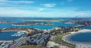 mission bay from drone